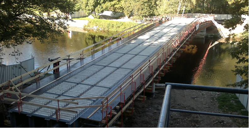 Footbridge Budweis Footbridge Budweis